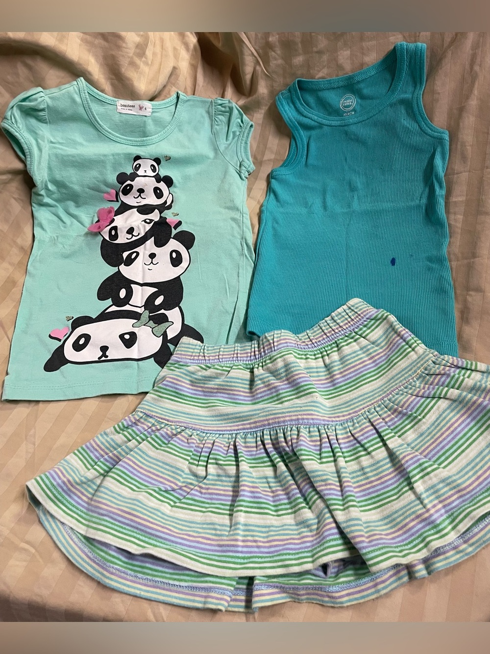 Girls play outfit in teal